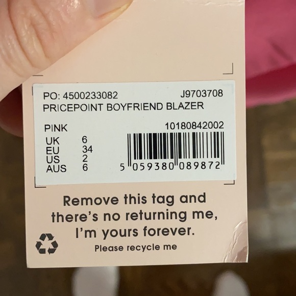 Misguided Hot Pink Oversized Blazer - Picture 4 of 4